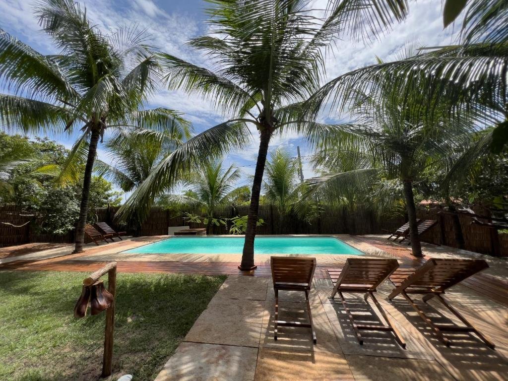 Vista da Lagoa do vento Atins em onde ficar na Rota das Emoções.