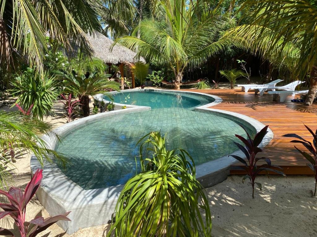 Vista da piscina da Pousada Villa Zen em Barra Grande no Piauí.