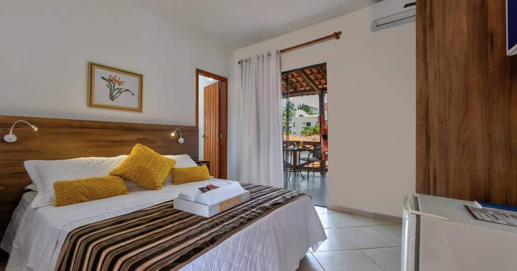 suíte da Pousada Lua e Mar