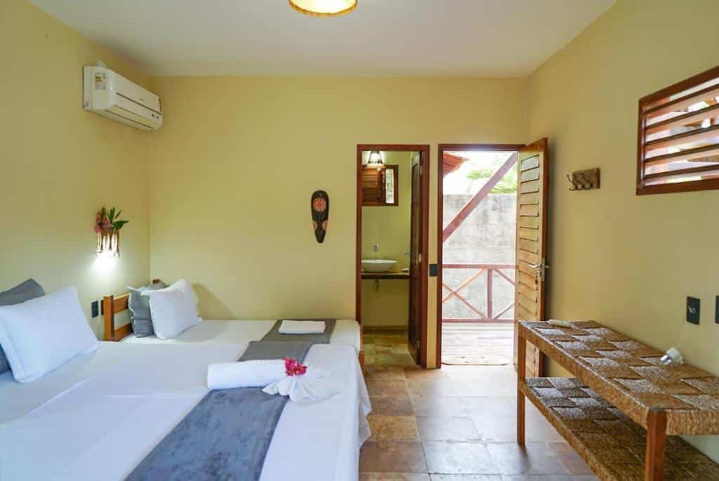 Quarto da Pousada Rota dos Ventos.