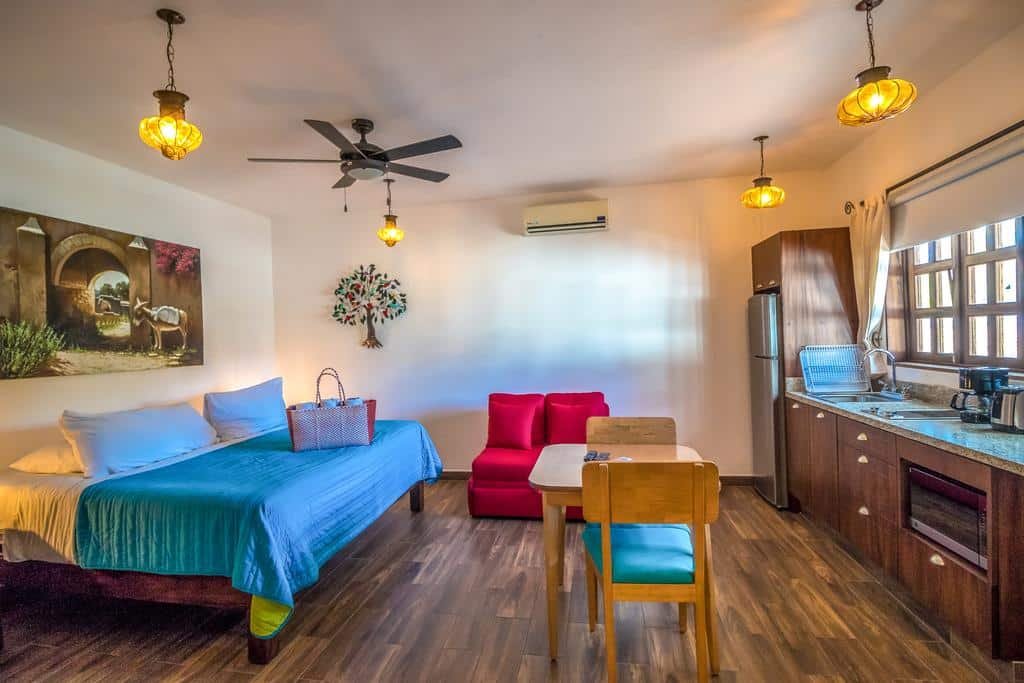 Quarto com cozinha do Refugio del Mar - Onde ficar em Puerto Vallarta