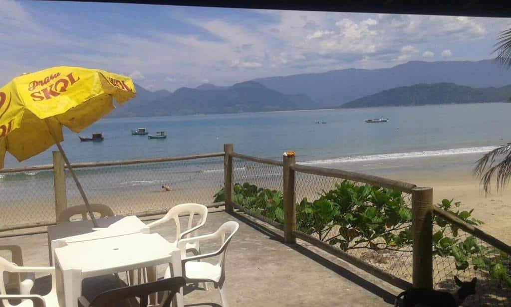 Vista do mar do Chalés Pé na Areia - Ubatuba  na Praia da Almada.
